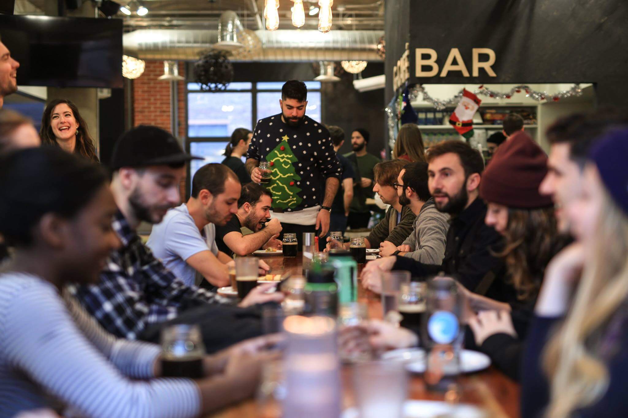 GSOFT employees having lunch