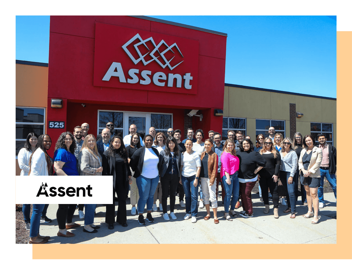 Assent team in front their office.