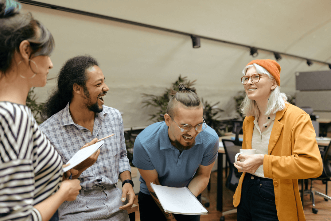 employees laughing with each other