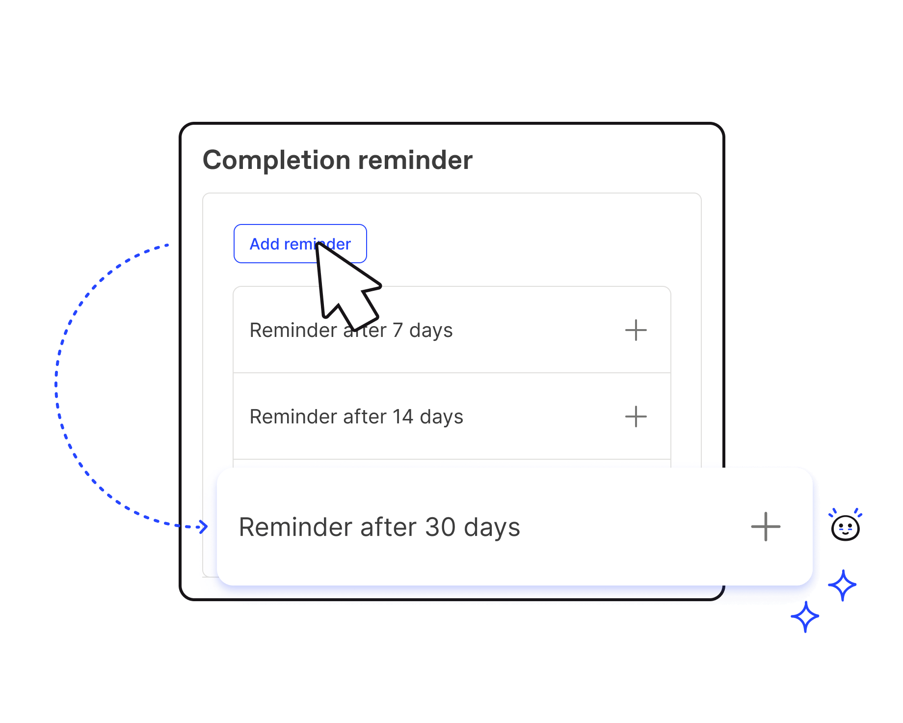 Adding a custom course completion reminder on Workleap LMS to automatically email users 30 days after their enrollment.