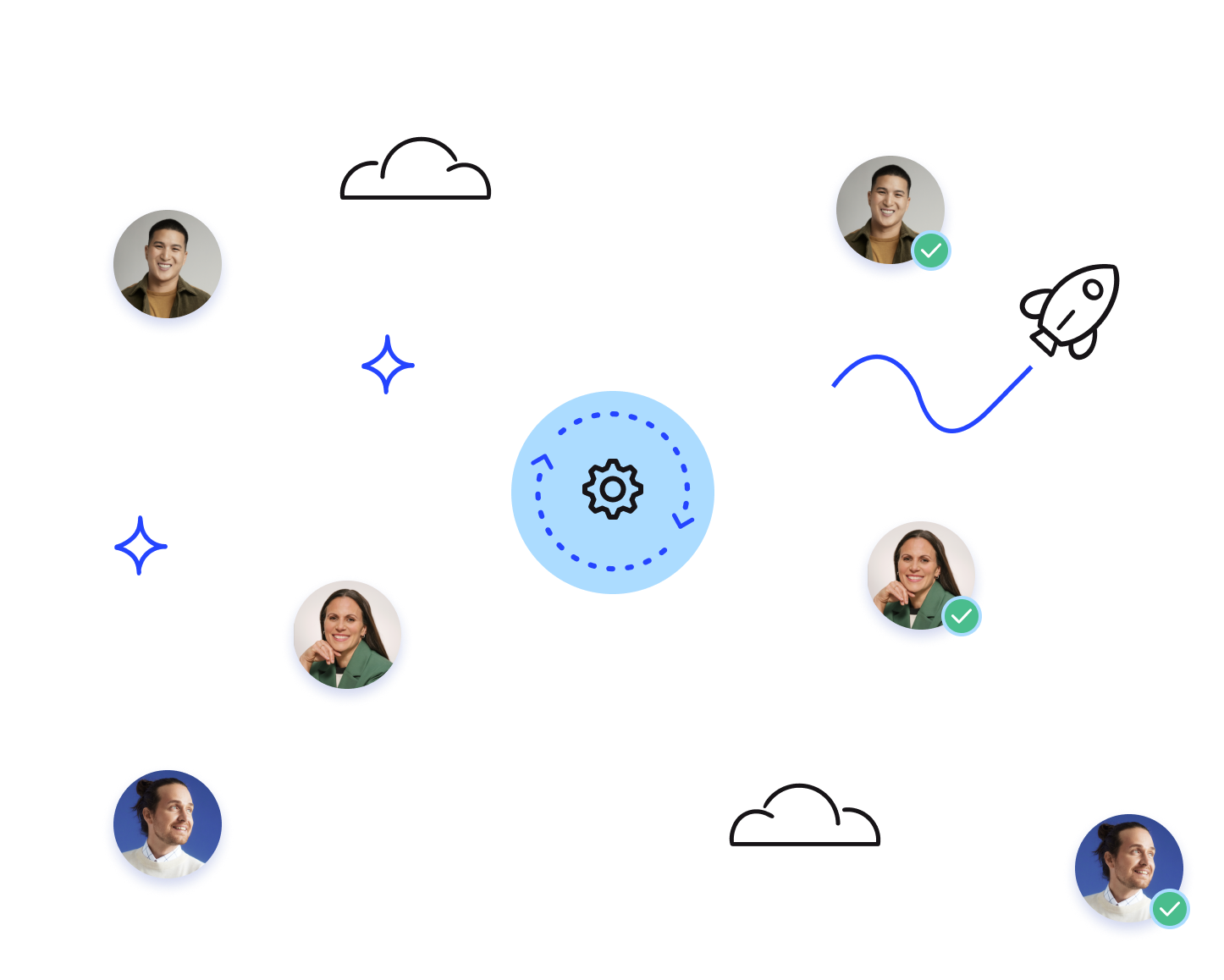 illustration of automated onboarding that is more organized 