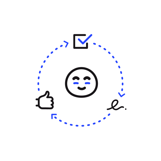 illustration showing the process of helping employees returning to their job